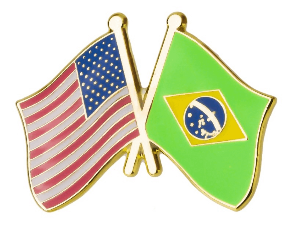 Pin Broche Pin Bandeira Brasil X Estados Unidos Usa