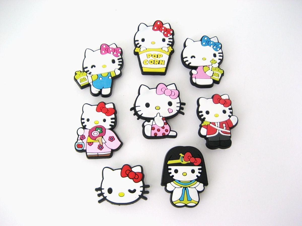 Pin para Crocs Hello Kitty Kit C/8 Pins Item Infantil Nunca Usado