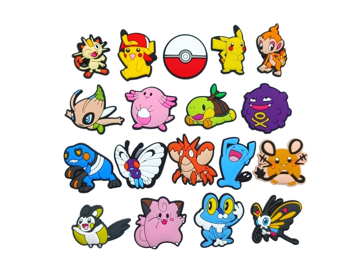 Pin para Crocs Pokémon Kit com 18 Pins Item Infantil Nunca Usado
