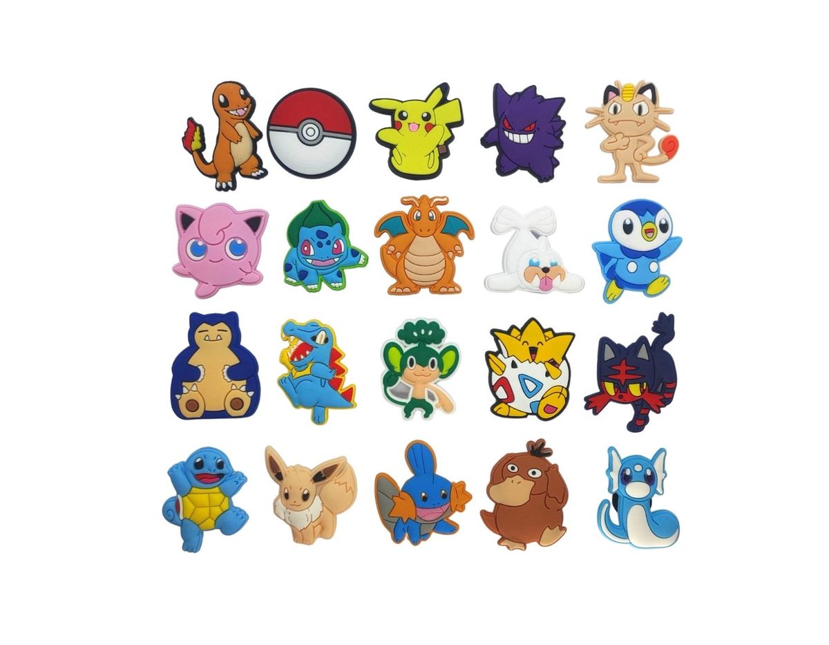 Pin para Crocs Pokémon Kit com 20 Pins Item Infantil Nunca Usado