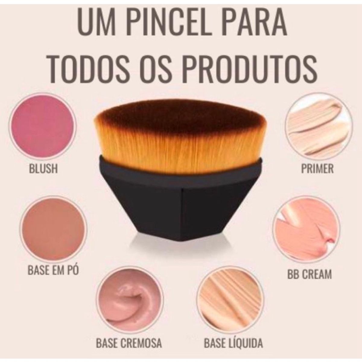 Pincel M Gico Para Aplica O De Base Blush Corretivo Bronzer E P