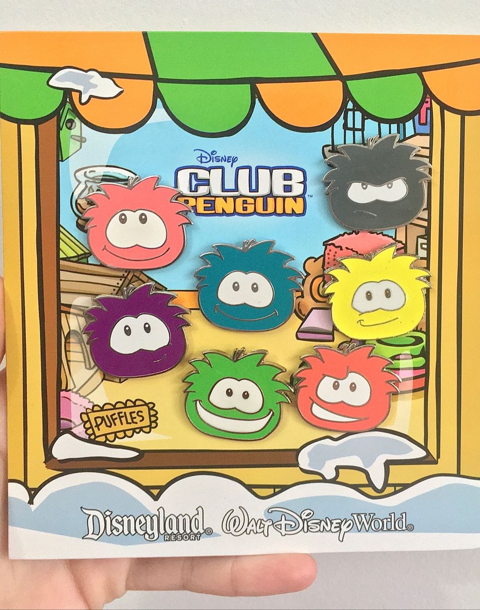 Pins Broches Disney Club Penguin 2009 Coleção Completa 7 Unidades