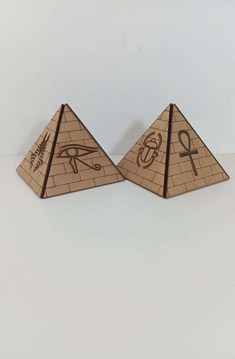Pirâmide com Símbolos do Egito Tamanho 10x10 em Mdf sem Pintura ,valor ...