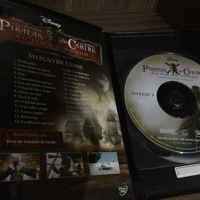 Dvd Piratas do Caribe Edição de Colecionador 3 Discos, Filme e Série  Disney Usado 92444015