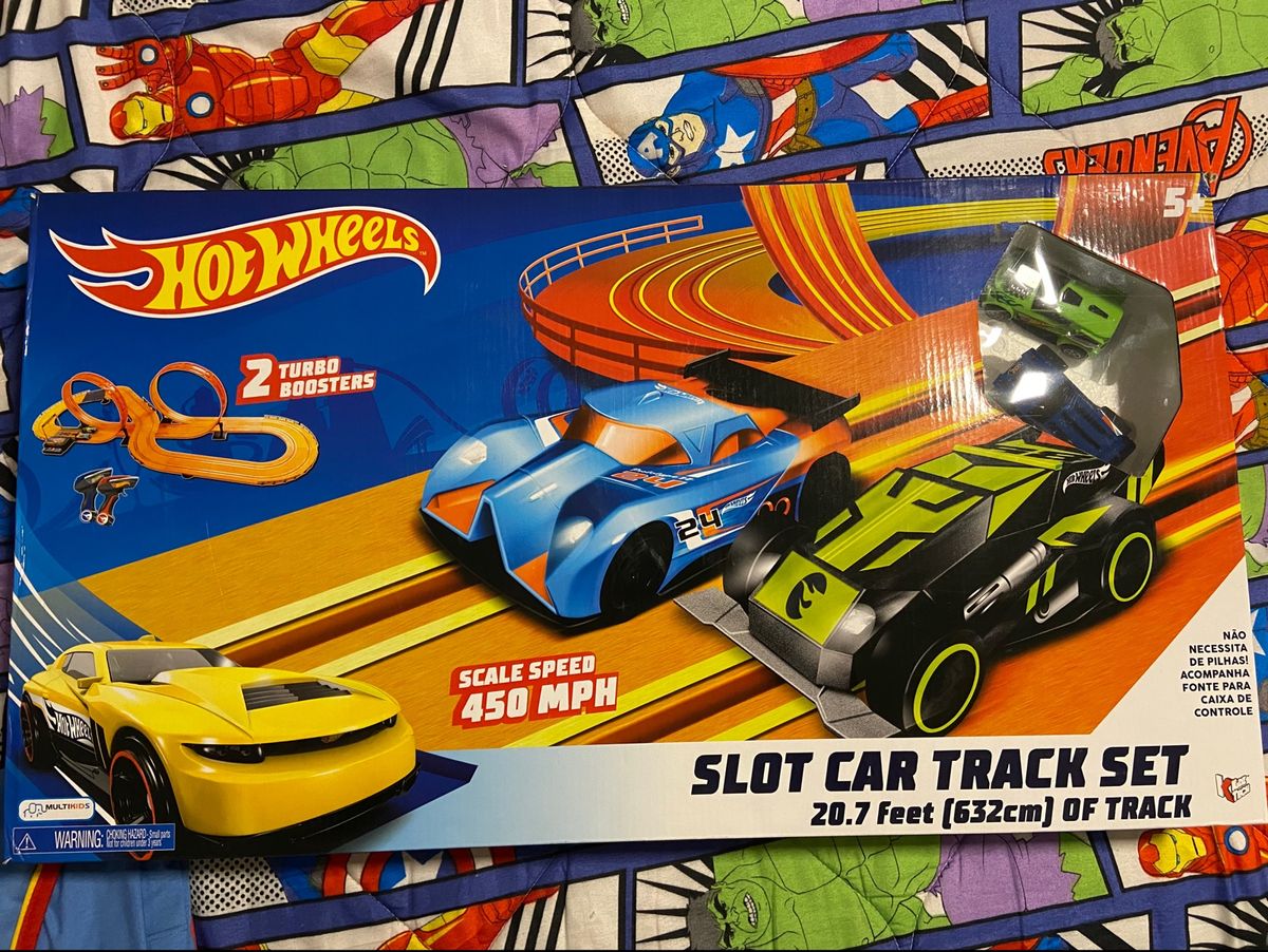 Hot wheels slot car cheap track set 15.4 feet