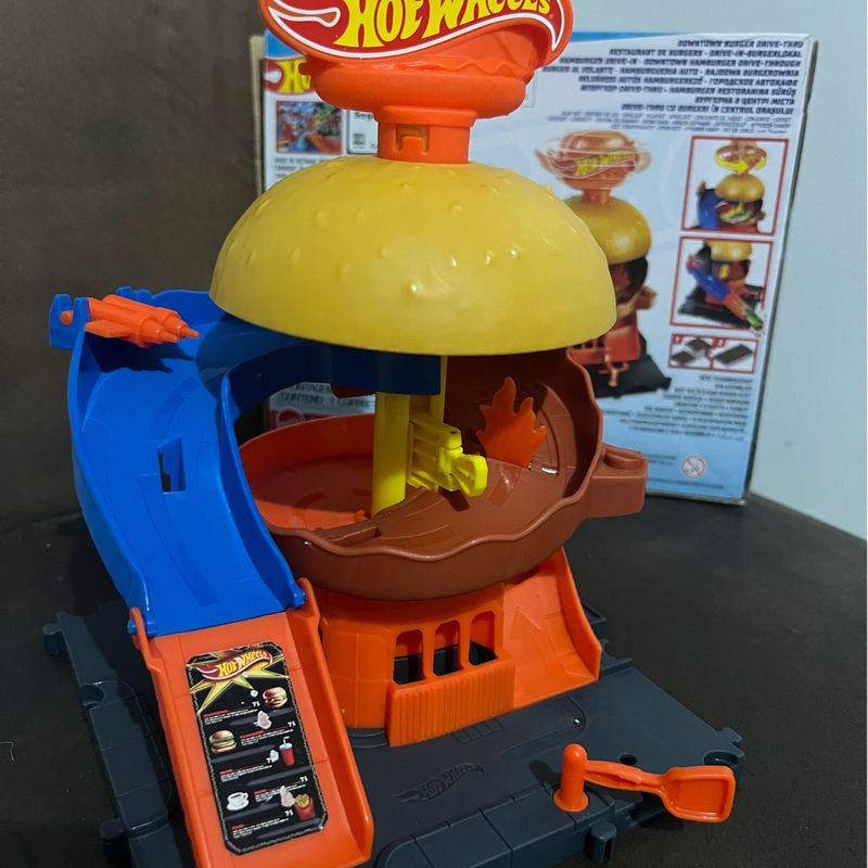 Pista de Percurso- Hot Wheels Lanchonete de Hambúrgueres