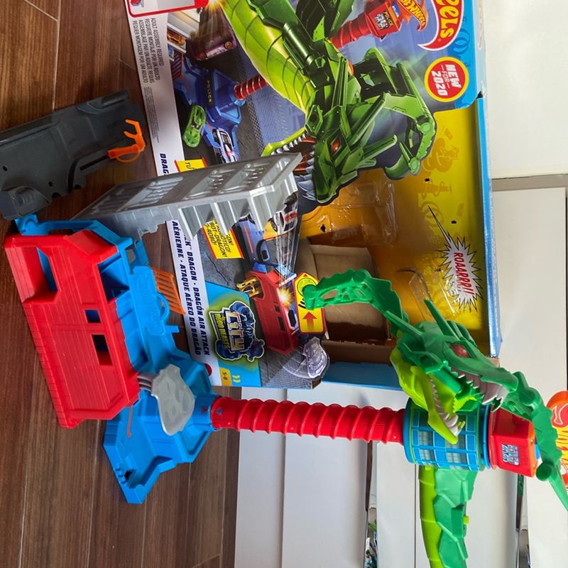 Toy Dragon Ataque Aereo Pack Hot Wheels Mario Kart PiraÃ±a Hot