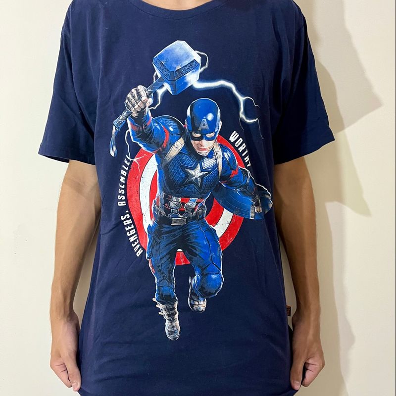Piticas- Camiseta Capitão América Piticas Usado 96464150 enjoei