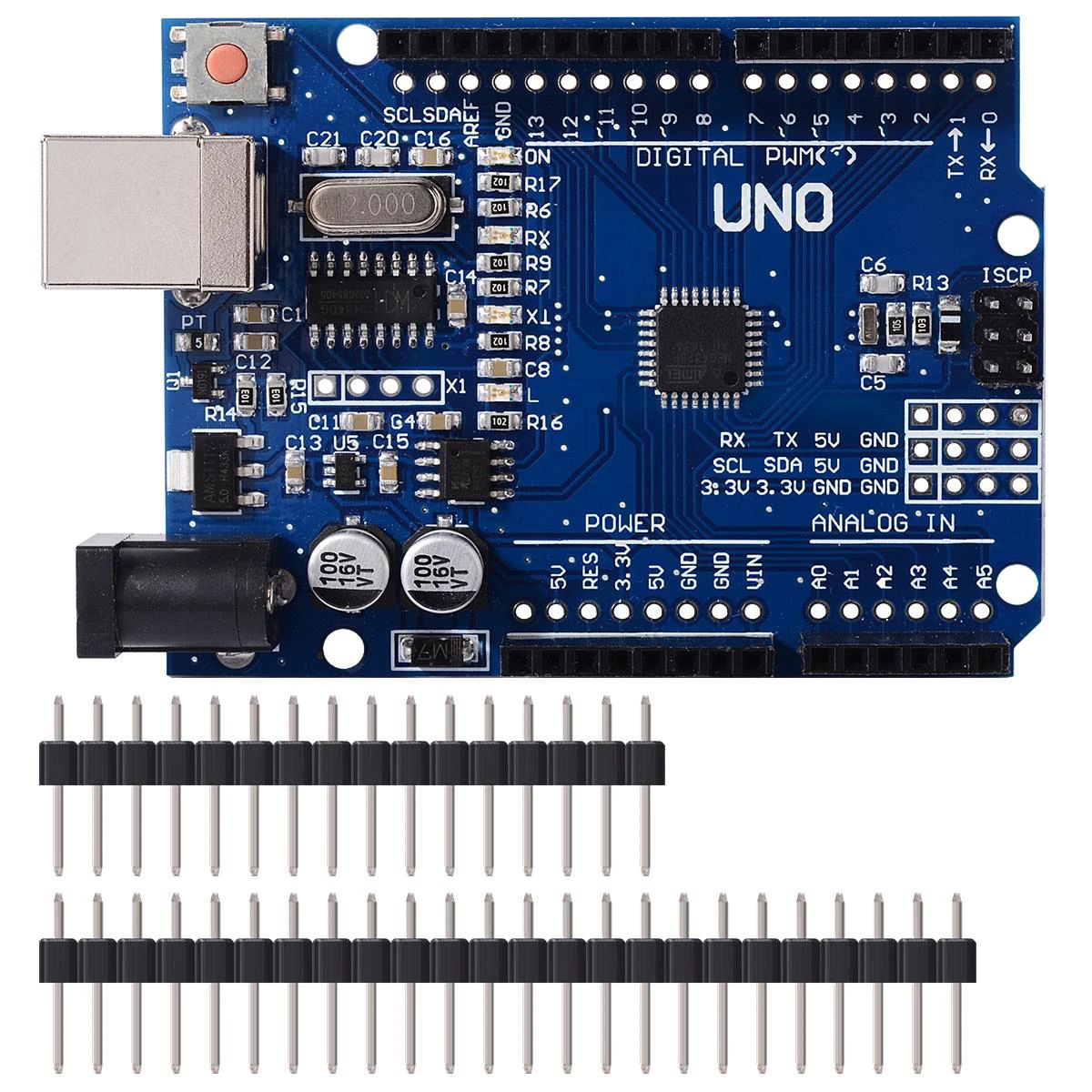 Placa Arduino Uno R3 Atmega 328 Smd + Barra de Pinos. | Cacareco ...