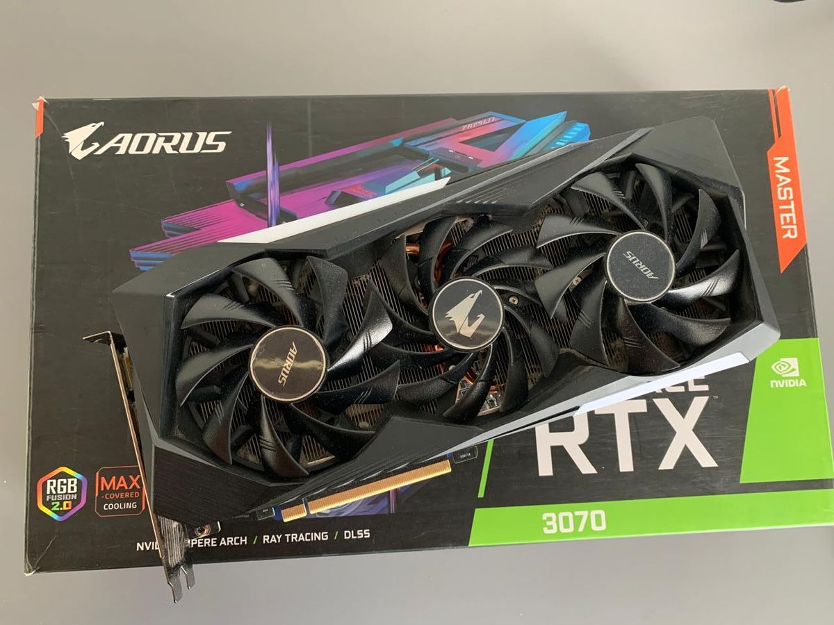 【中古】GIGABYTE AORUS RTX3070 8GB Placa de Vídeo Gigabyte Aorus Master Rtx 3070 8gb | Aorus, Nvidia