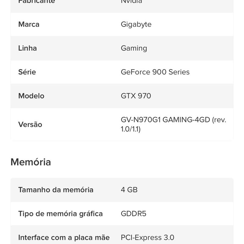 Nvidia geforce best sale gtx 970 caracteristicas