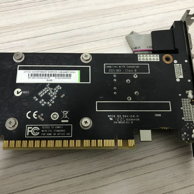 Placa de V deo Zotac Geforce G210 1gb 64bit Ddr3 Usada M vel p