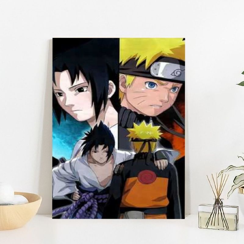 Placa Decorativa Naruto e Sasuke / Anime / Naruto / Desenho