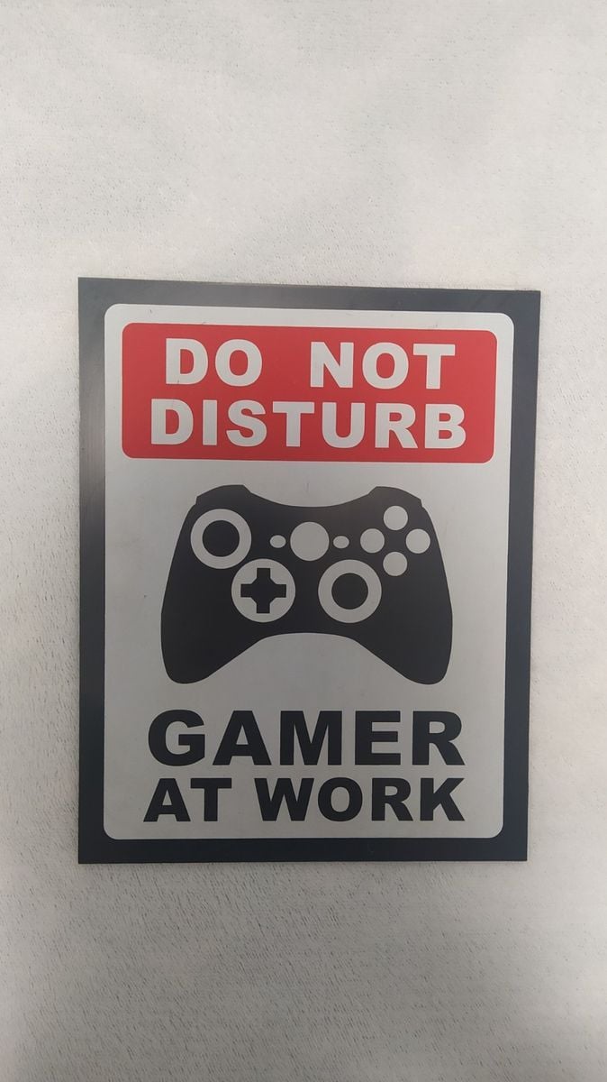 Placa quadro do not disturb game at work item de decora o toy show