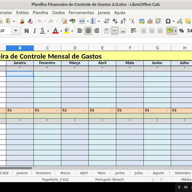 modelo de controle de despesas excel