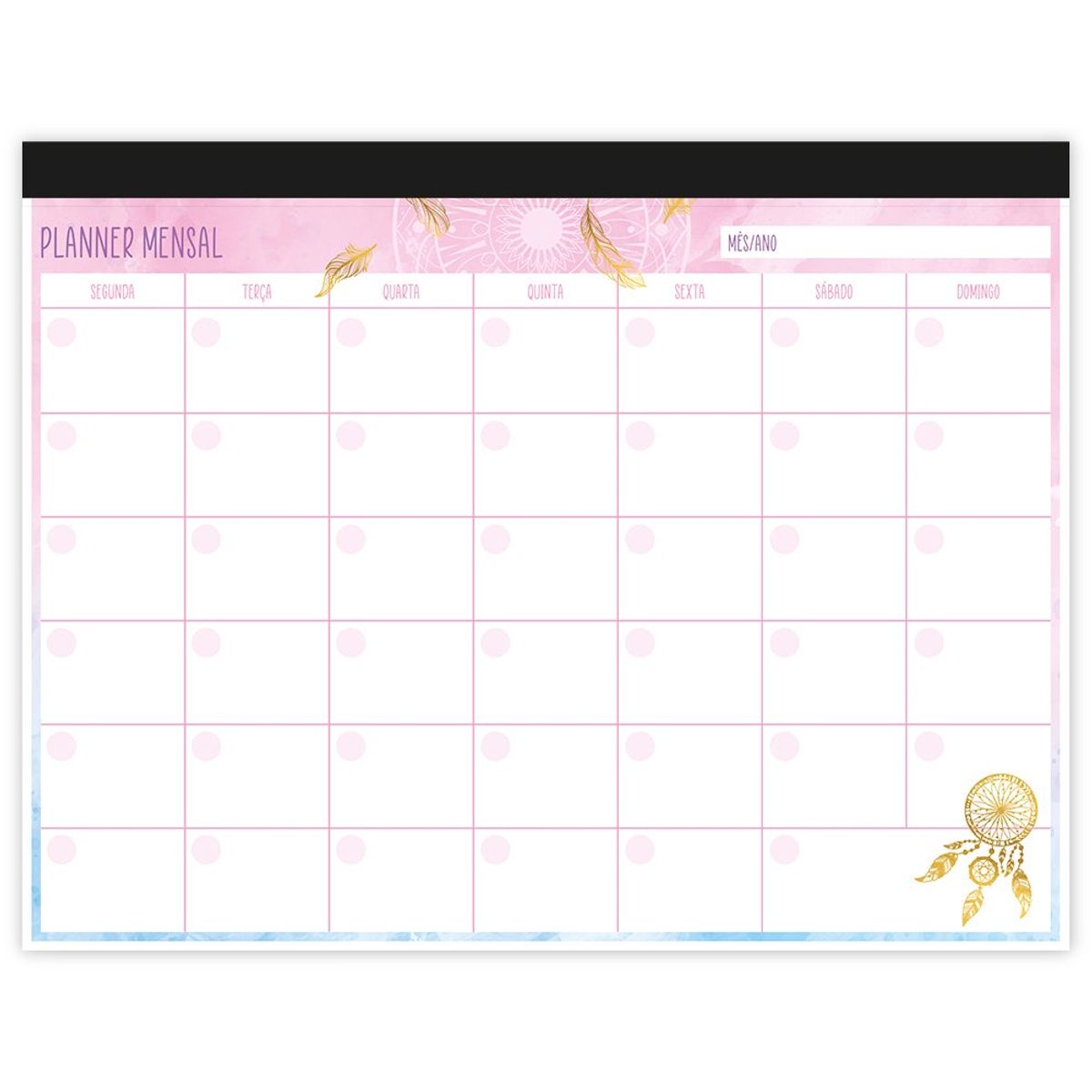 Planner Mensal - Vários Modelos (sem Data) | Item de Papelaria Spiral ...