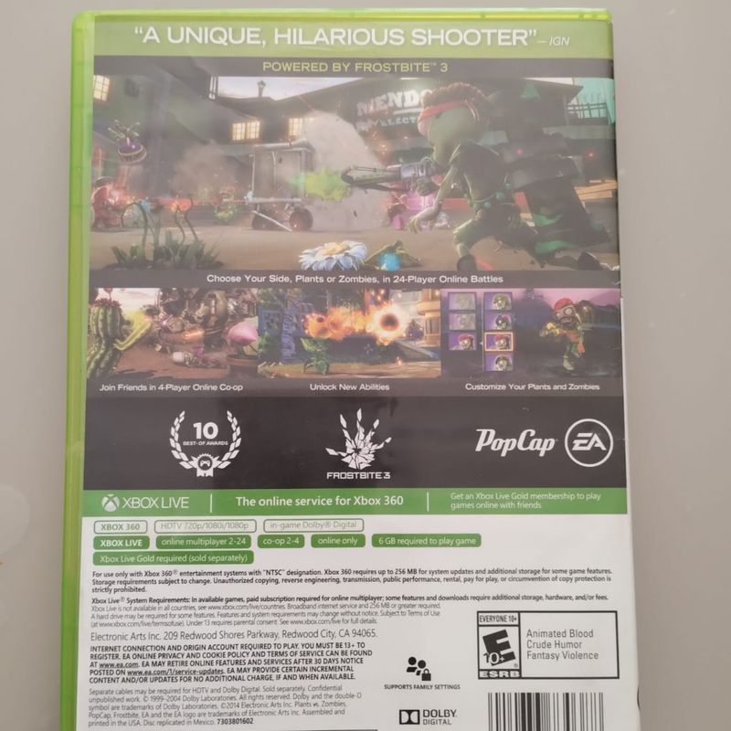 Plants Vs Zombies Garden Warfare - Xbox One (SEMI-NOVO)