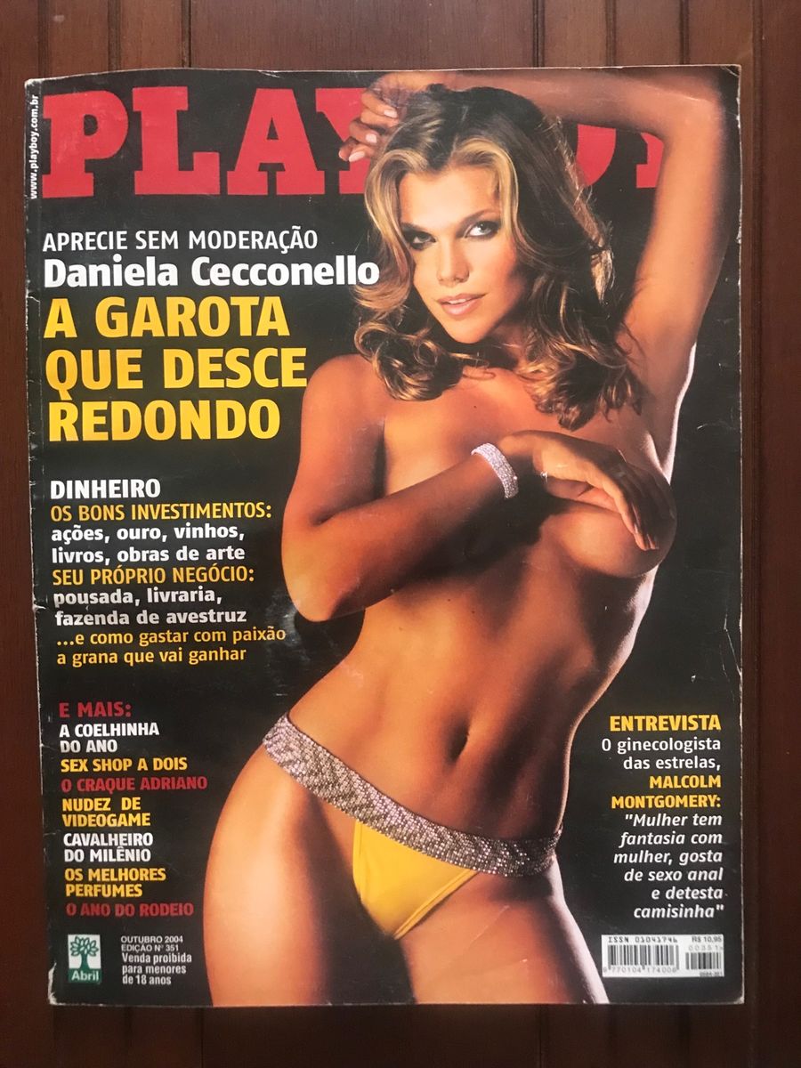 Playboy - 2004 - Nº 351 - Daniela Cecconello - com Pôster | Playboy Usado  97272611 | enjoei