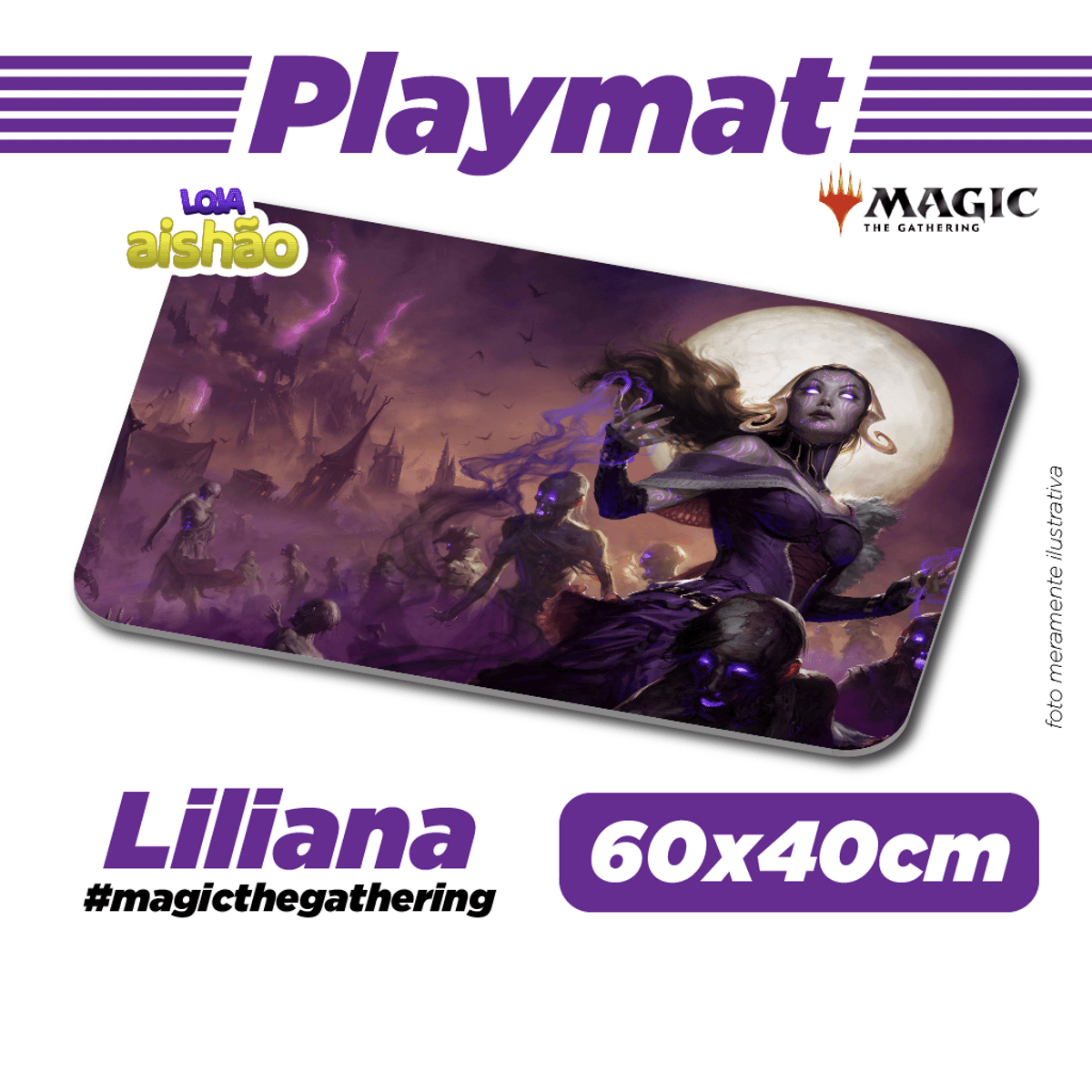 Playmat Liliana Magic The Gathering 60x40cm Item Info & Eletro