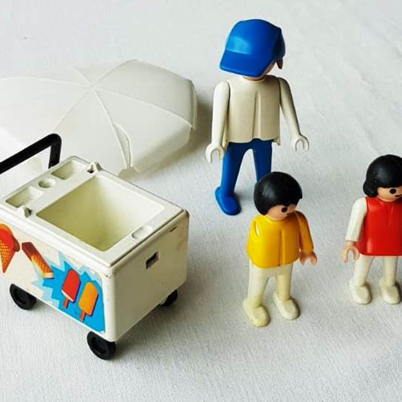 Lote Playmobil Sorveteiro Crianças Bonecos Geobra Trol