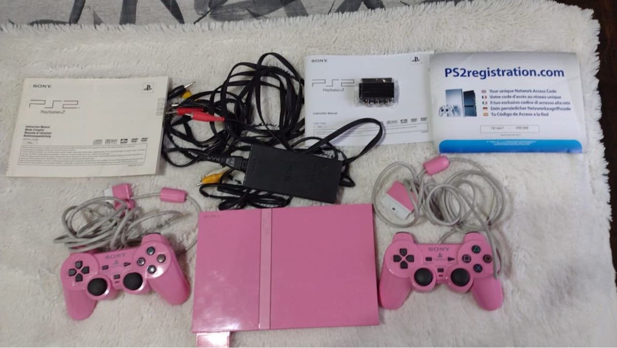 Playstation 2 Slim Rosa | Console de Videogame Playstation Usado ...