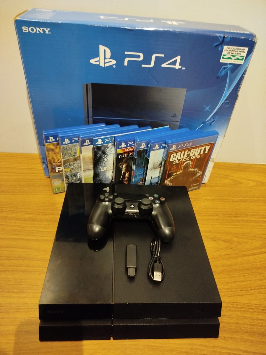 Playstation 4 - Play 4 - Ps4 Fat 2tb Desbloqueado, Lotado de Jogos ...