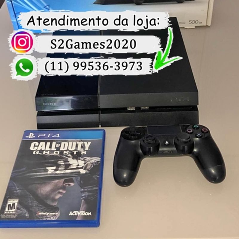 Ps4 com Jogo e Dois Controles | Console de Videogame Playstation Usado  93674500 | enjoei