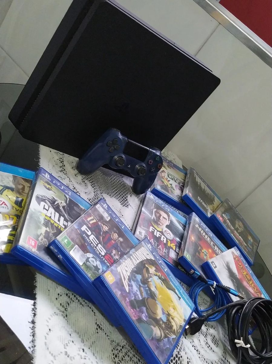 Playstation 4 Slim Usado Troco por Ps5 Perfeito Estado. Console de