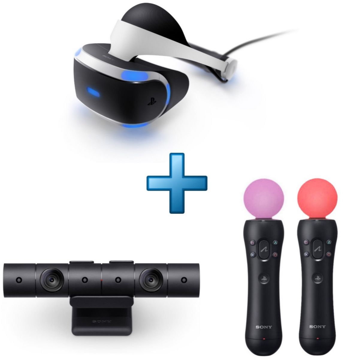 Playstation Vr (ps4) + Câmera + 2 Move + 2 Jogos Jogo de Computador