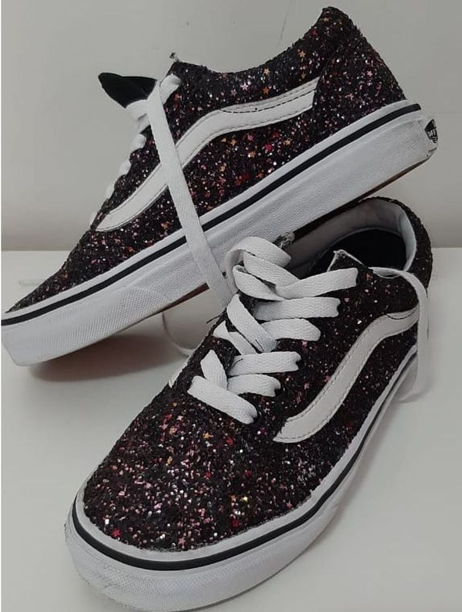 Plimsolls Vans - Old Skool (glitter Stars) | Calçado ...