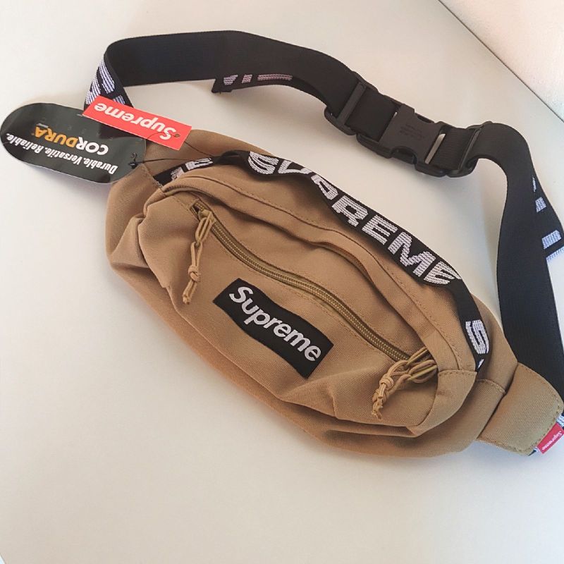 Pochete Waist Bag Supreme Ss18 Bege Cáqui | Bolsa Masculina