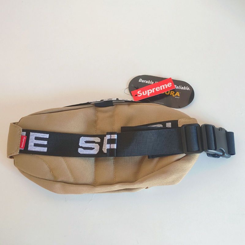 Pochete Waist Bag Supreme Ss18 Bege Cáqui | Bolsa Masculina