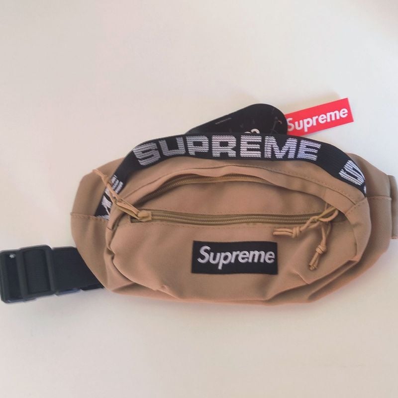 Pochete Waist Bag Supreme Ss18 Bege Cáqui | Bolsa Masculina