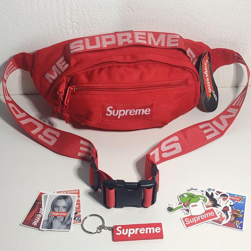 Pochete Waist Bag Supreme Ss18 Vermelho | Bolsa Masculina Supreme