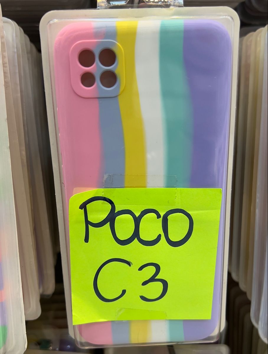 Poco C Capa Capinha Case De Silicone Arco Ris Candy Aveludada Cores