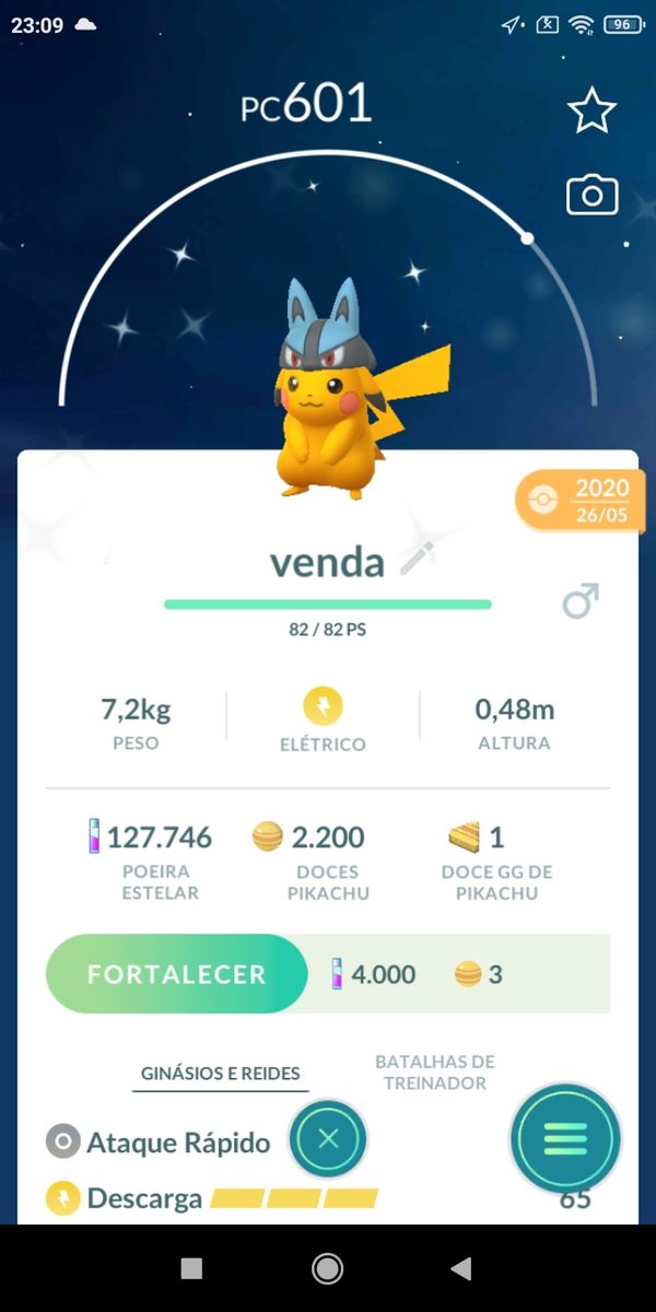 Pokemon Go - Pokemon Shiny (Brilhante) de Evento - Pikachu de Chapéu de  Lucário, Produto Masculino Pokemon Usado 63737567