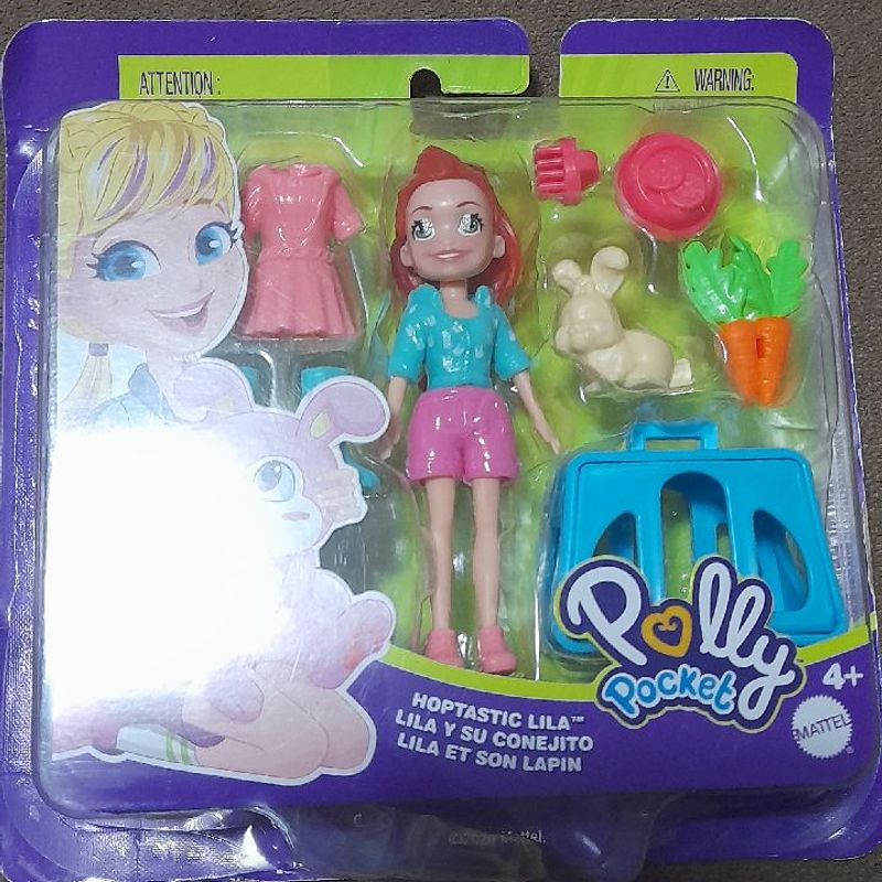 Polly Pocket Hoptastic Lila Lila Y Su Conejito