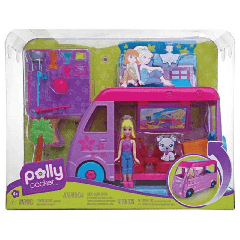 Polly Pocket - Playsets Antigo Completo - Trailler Pop Up Glamper