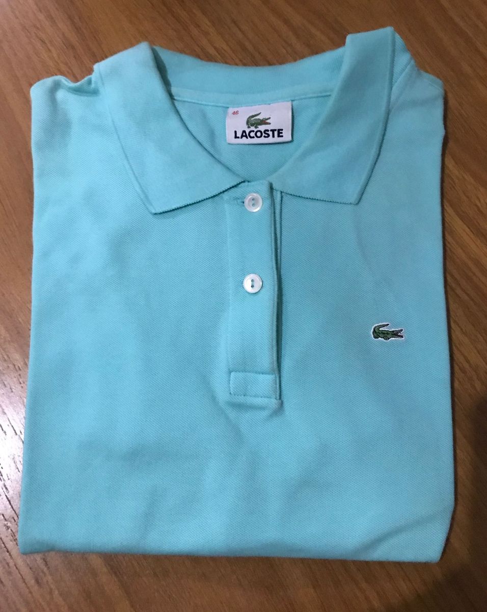 Polo Lacoste Feminina Azul Blusa Feminina Lacoste Usado Enjoei