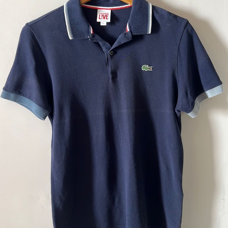 Polo lacoste 2024 azul marinho