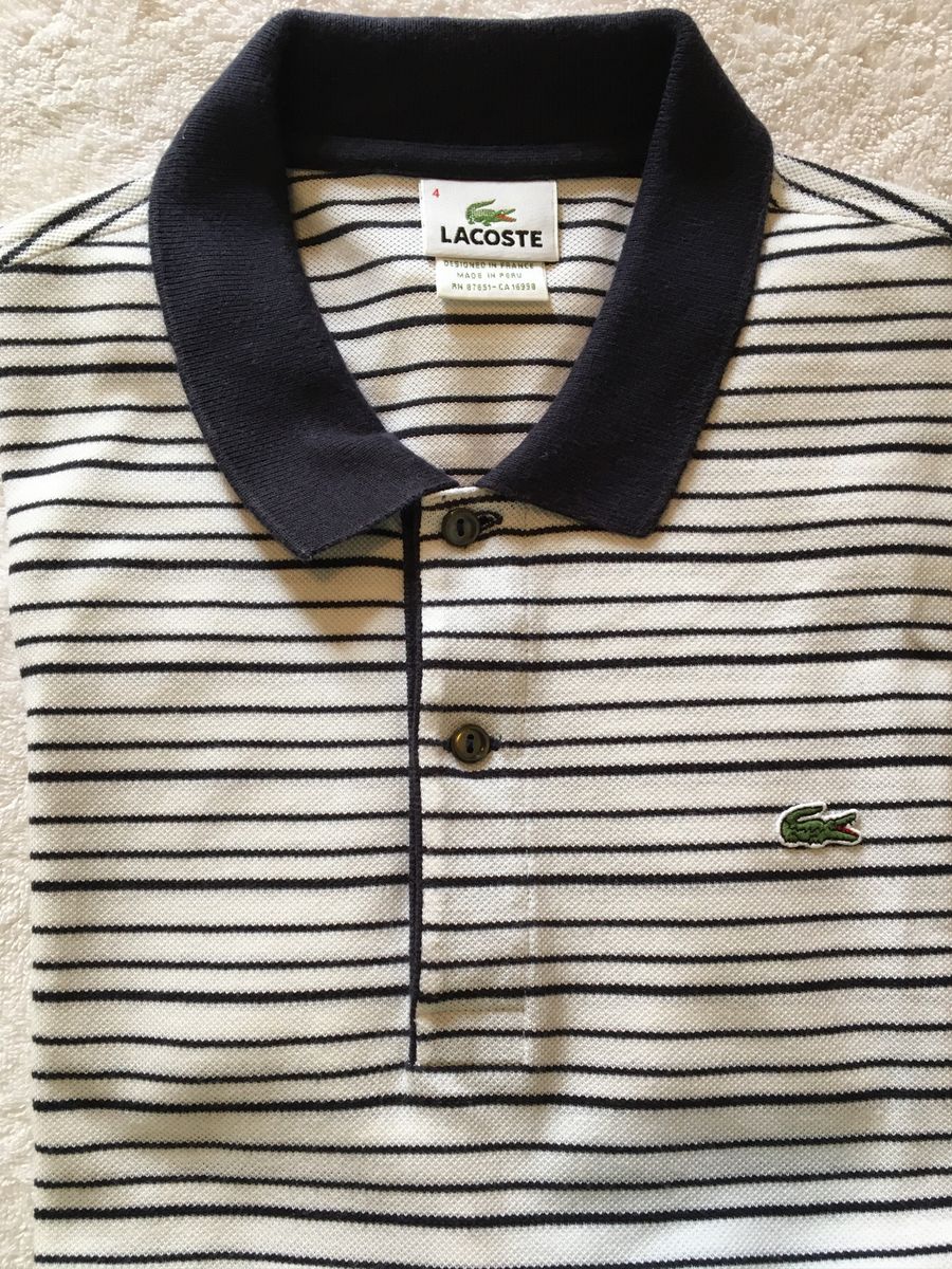 polo lacoste listrada original