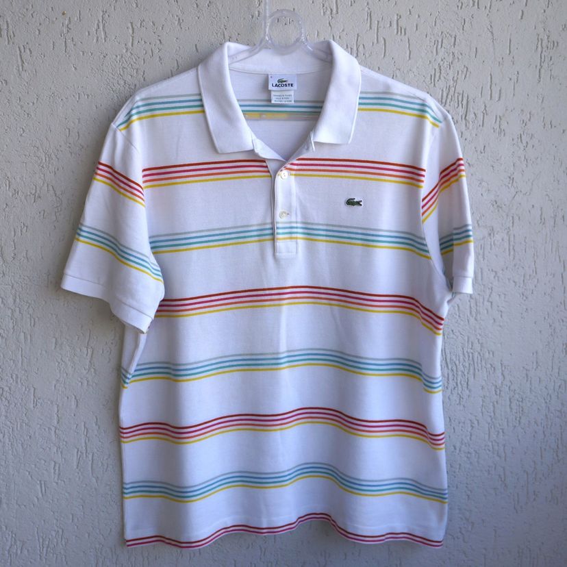 Polo Listrada Lacoste | Camisa Masculina Lacoste Usado 114064290 | enjoei