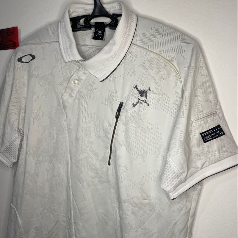 Camisa Polo Oakley Skull Branca (Gg), Camisa Masculina Nunca Usado  92163075