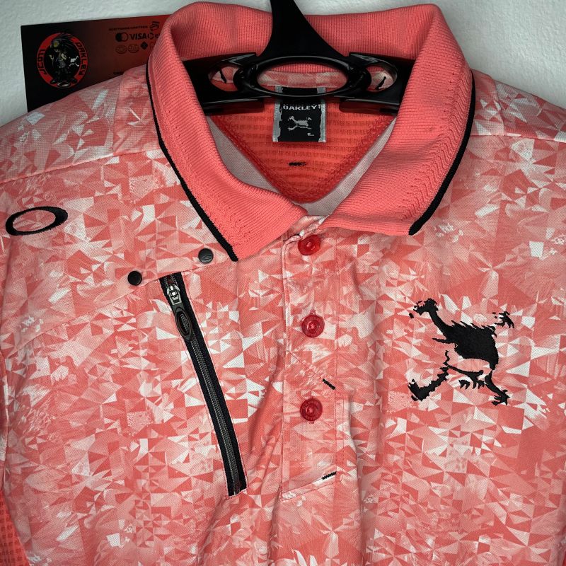 Camisa Polo Oakley Feminina Vermelha Skull