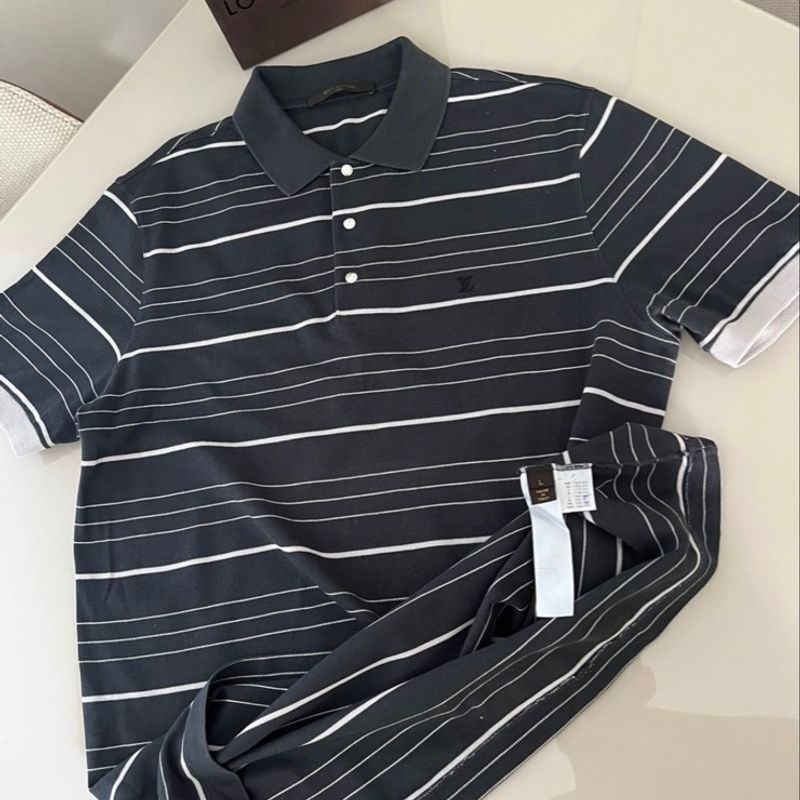 Camisa Louis Vuitton Polo Preta Masculina Original - BXI15