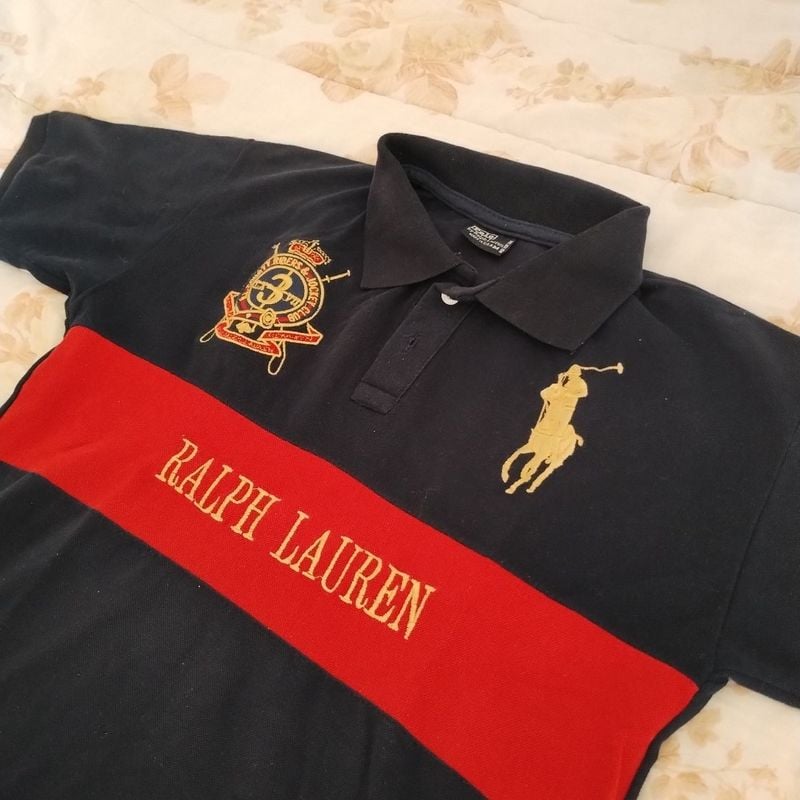 90s Polo Ralph Lauren Shirt RAYON SAX L！ Vintage 90's Polo Sport Spell Out Shirt Large Polo Sport #22 Ralph