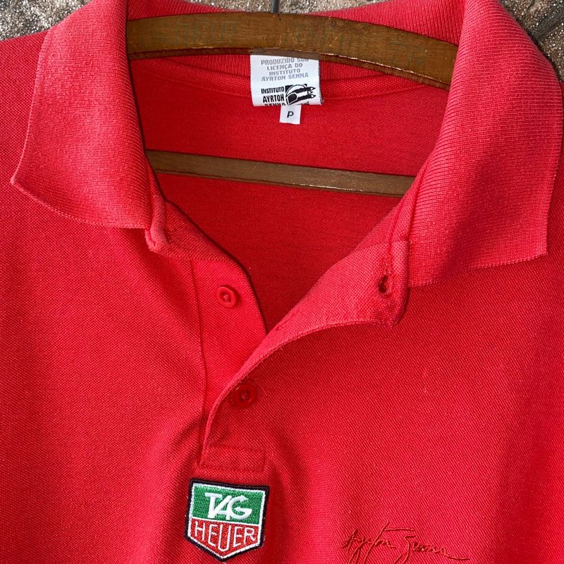 Polo Tag Heuer Ayrton Senna Camiseta Masculina Tag Heuer Usado 89859137 enjoei