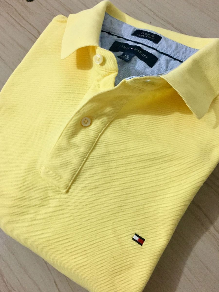 camiseta tommy hilfiger amarela