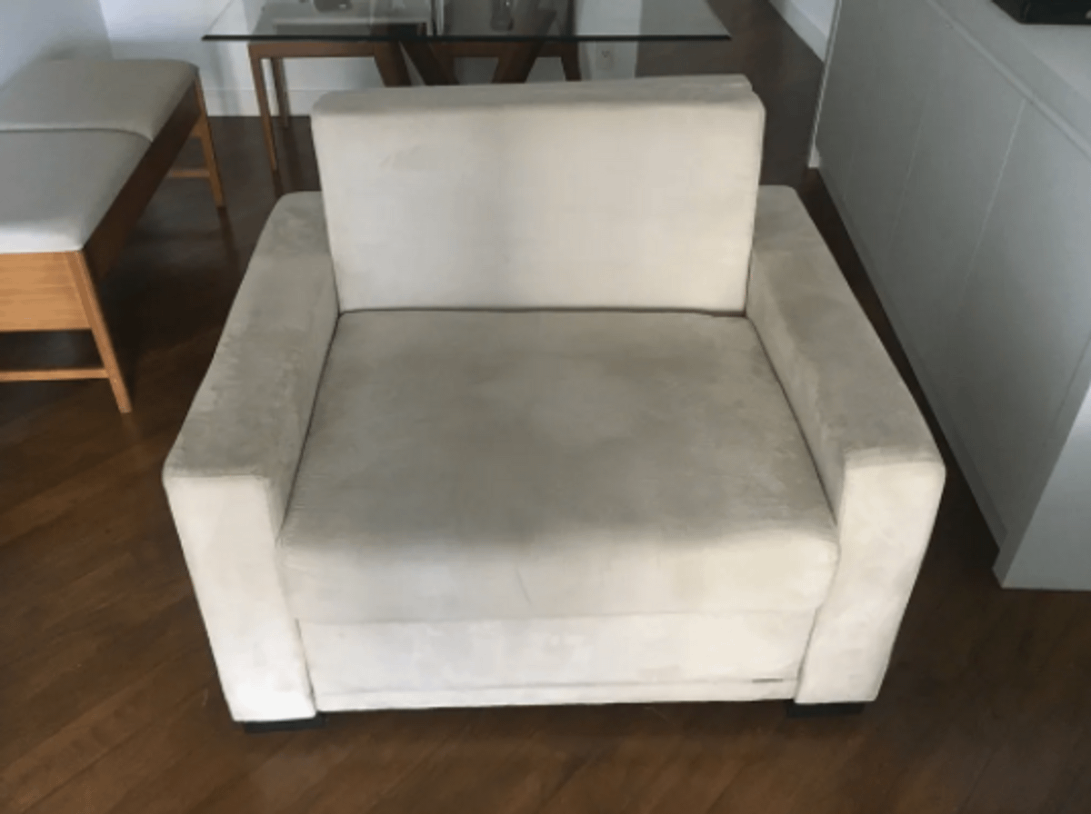 Poltronacama Sofia Bege Suede Bege Poltrona Etna Usado 63030453 enjoei