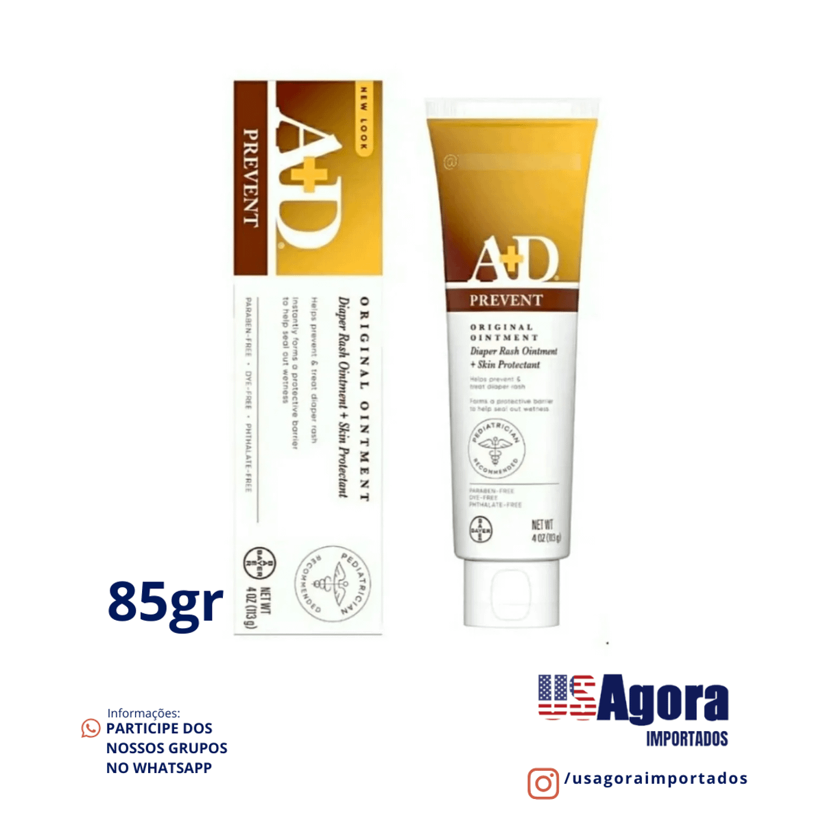 Pomada A+d Prevent Original Ointment 85 Gramas - Prevenção - Nova ...